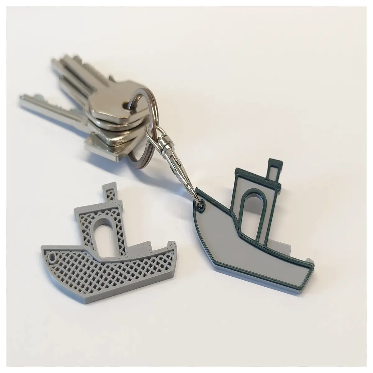 printed benchy keychain mini boat charm for bag 2dbenchy fob dnd prop accessory geek gift idea