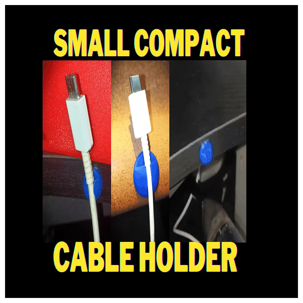 portable phone cable organizer clip compact desktop wire holder for charging station travel accessories