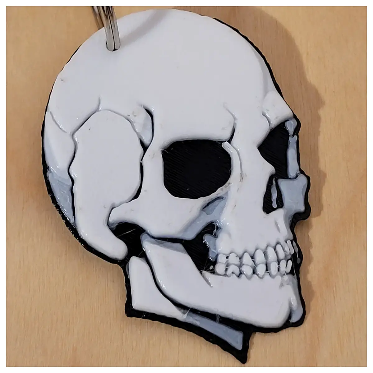 gothic skull keychain for men metal biker motorcycle bag charm pendant accessory