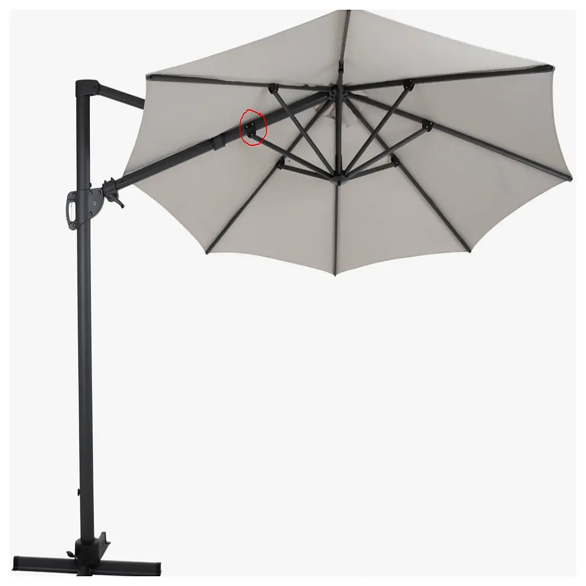 brafab parasol duty outdoor patio umbrella holder base for garden table shade