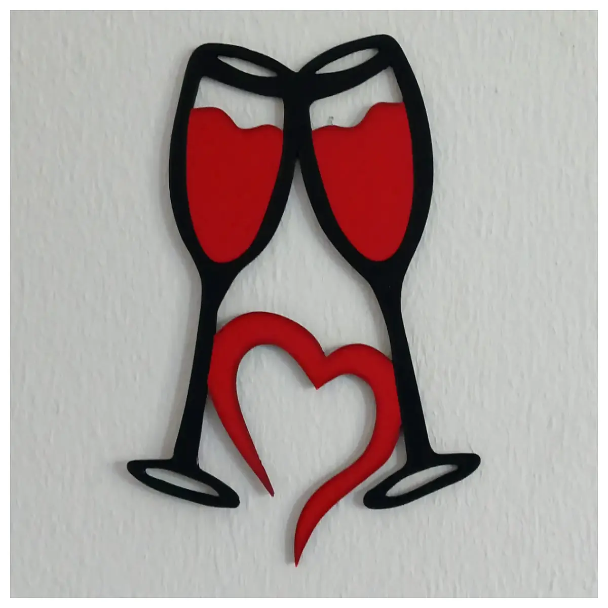 love themed wine rack wall art romantic bar decor for home couples gift idea modern metal wine holder