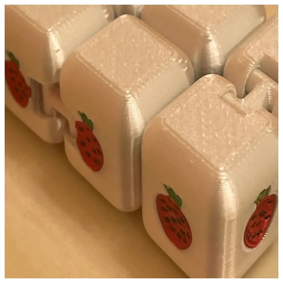 cute strawberry pattern cube stress relief fidget toy anti anxiety sensory kids adults