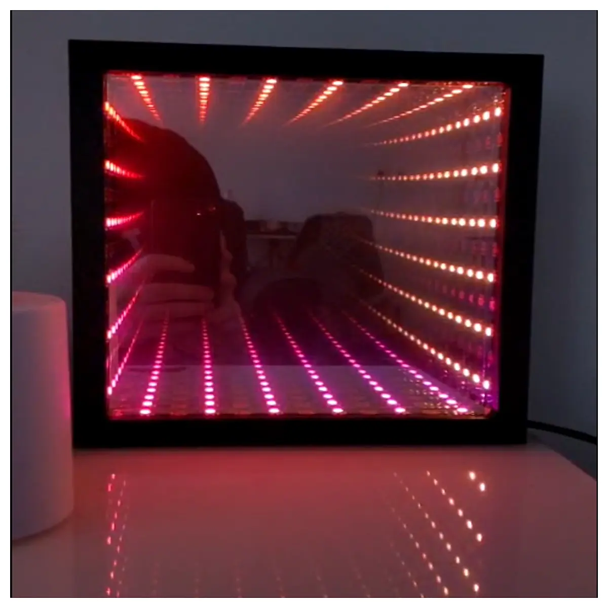 mirror box for room decor aesthetic bedroom glow nightlight party vibe