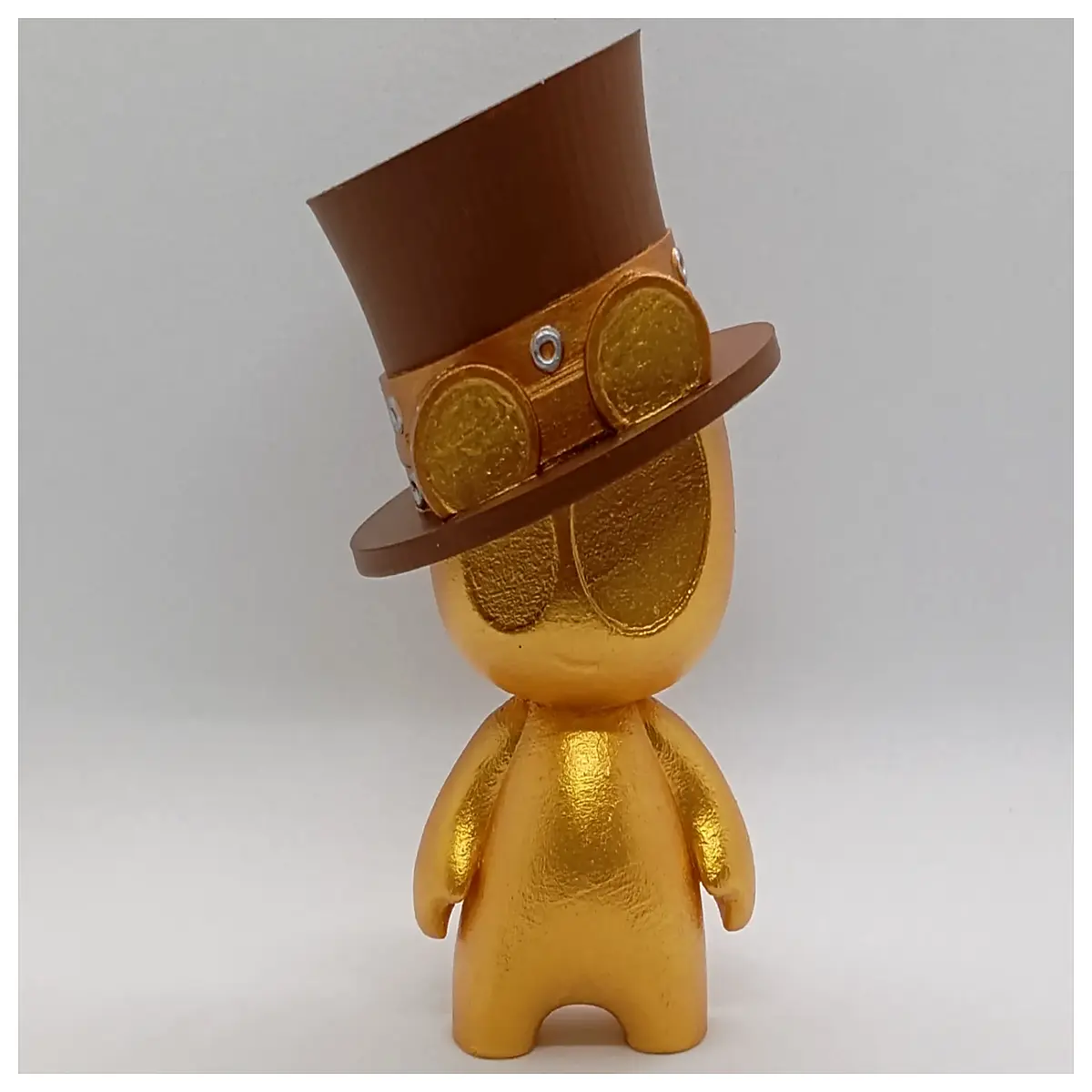 steampunk clockwork automaton art toy vinyl figure collectible mechanical gear aesthetic piece for shelf decor