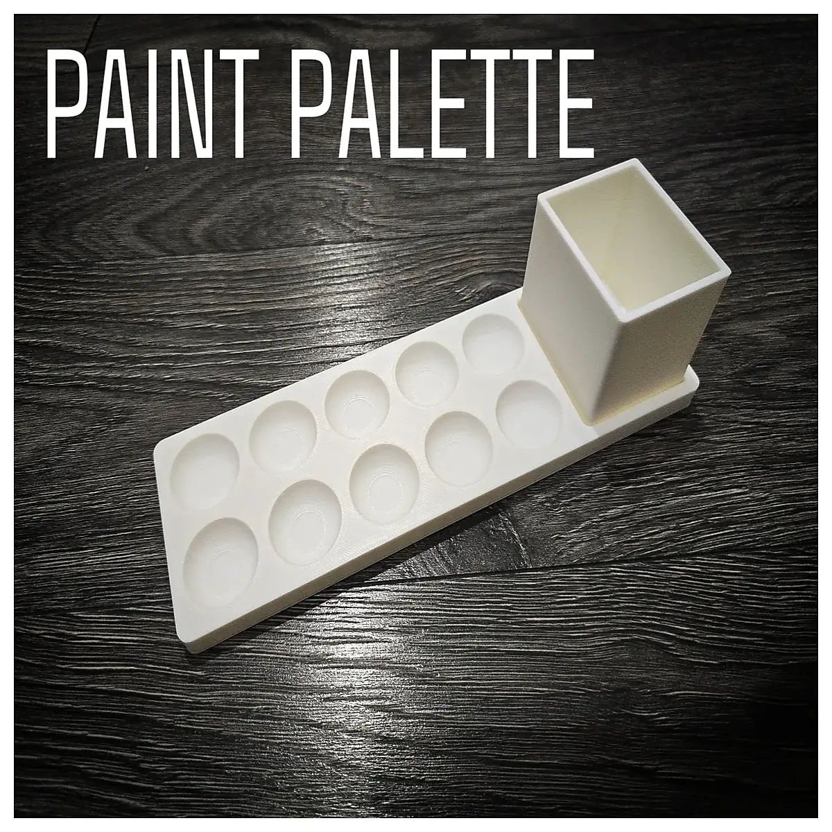 watercolor palette with water cup for painting portable artist mixing tray