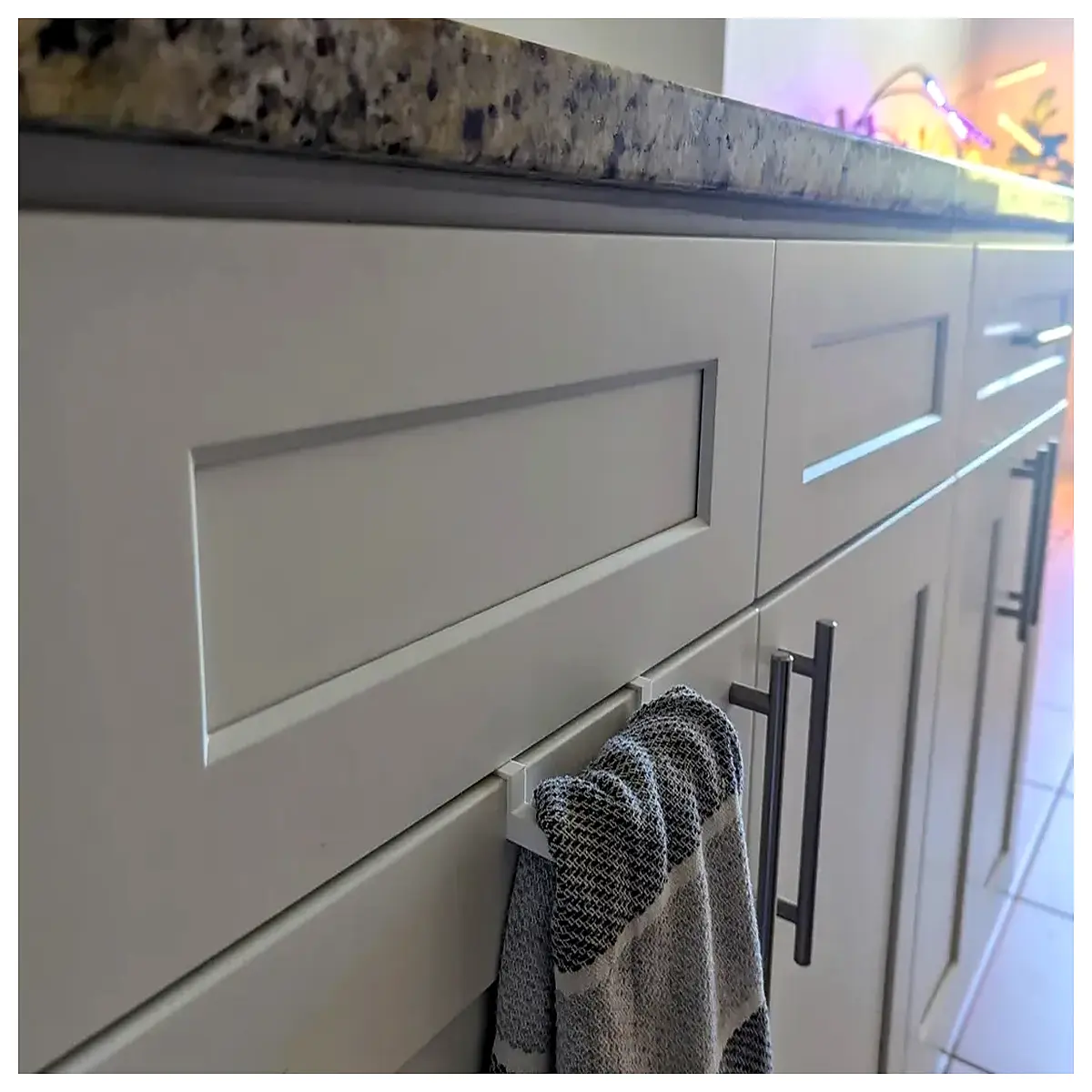 kitchen towel holder rack wall mounted stainless steel magnetic strip for paper towels storage organizer
