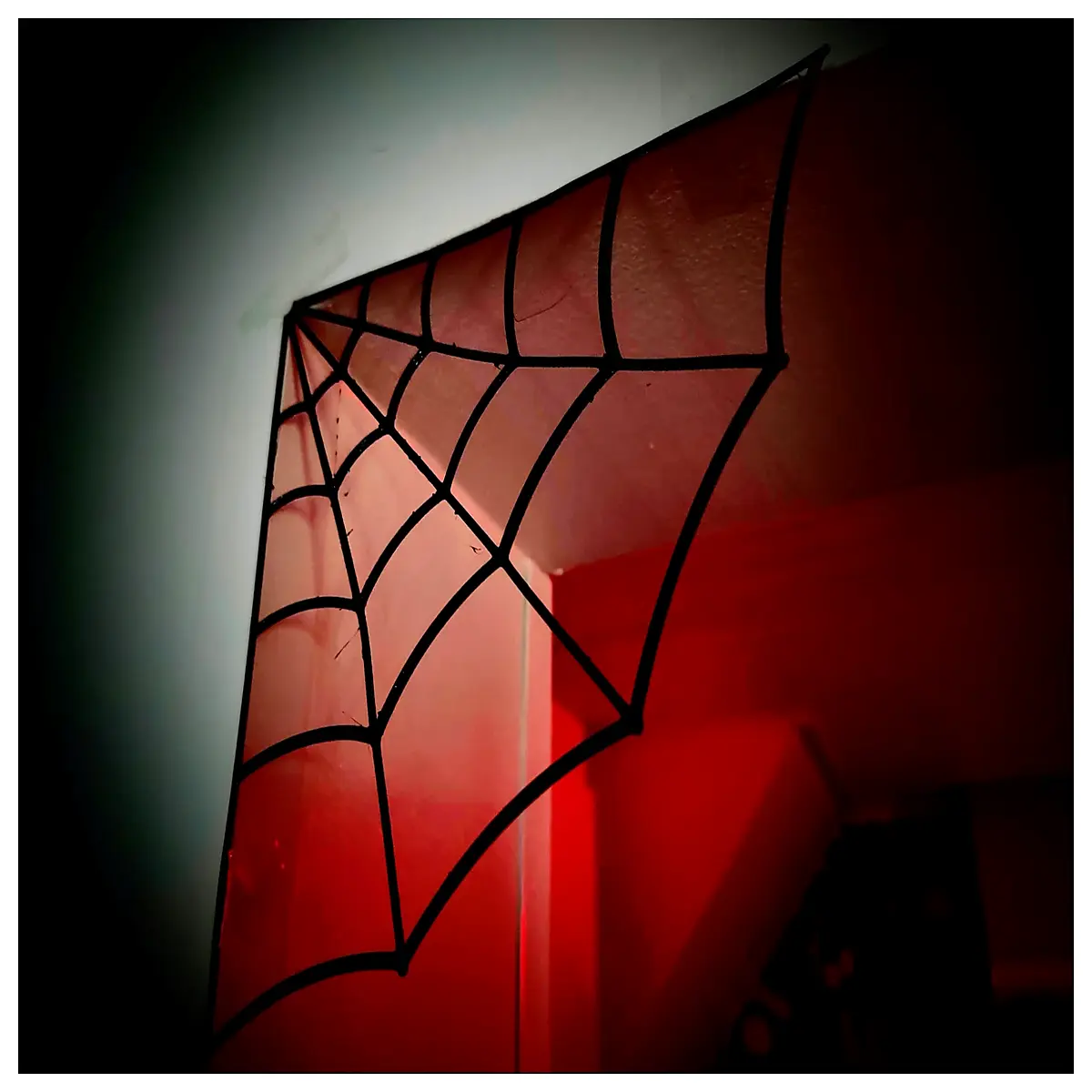 spider web wall decals for home decor black lace pattern stickers gothic horror room accessories halloween party supplies