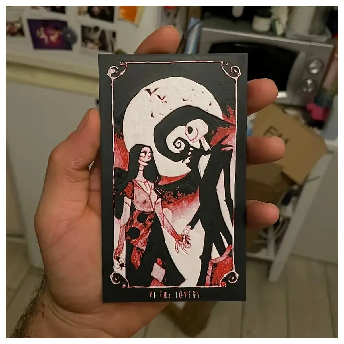 halloween tarot deck nightmare before christmas theme spooky occult gothic divination cards for party decor