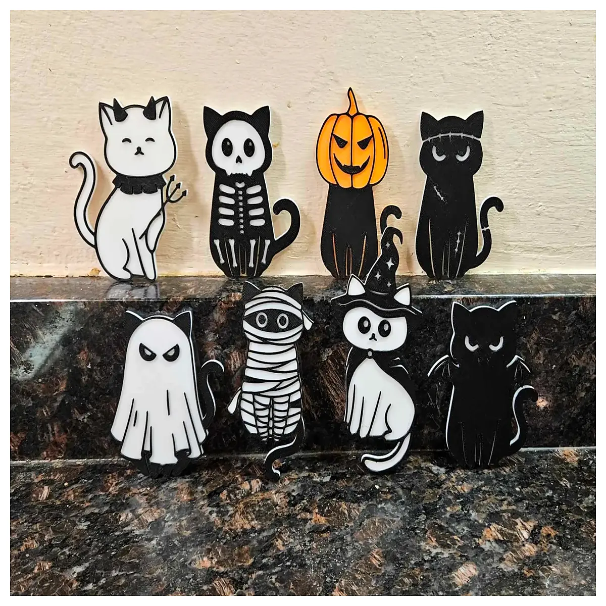 spooky haunted house cat decorations for halloween yard lawn spooky animal figures outdoor garden scary party props