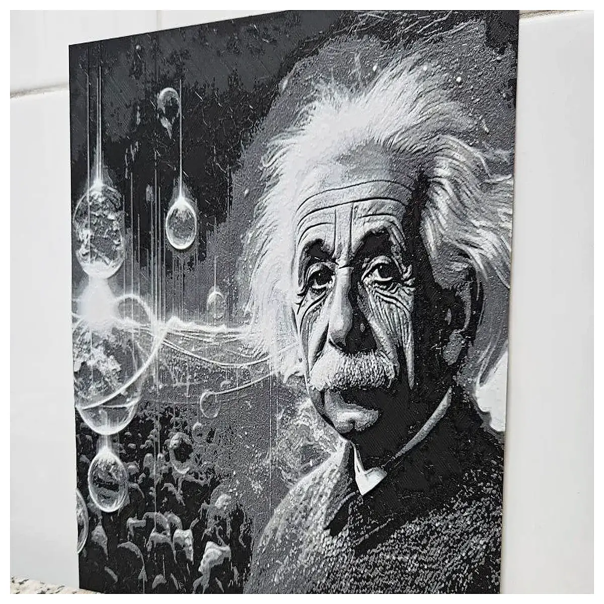 colorful pla portrait bust print science physics decor