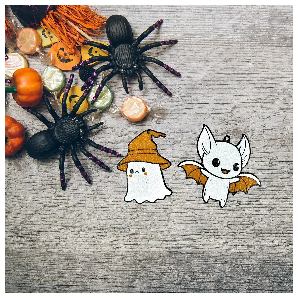 halloween keychain cute ghost bat party favor spooky decor kids