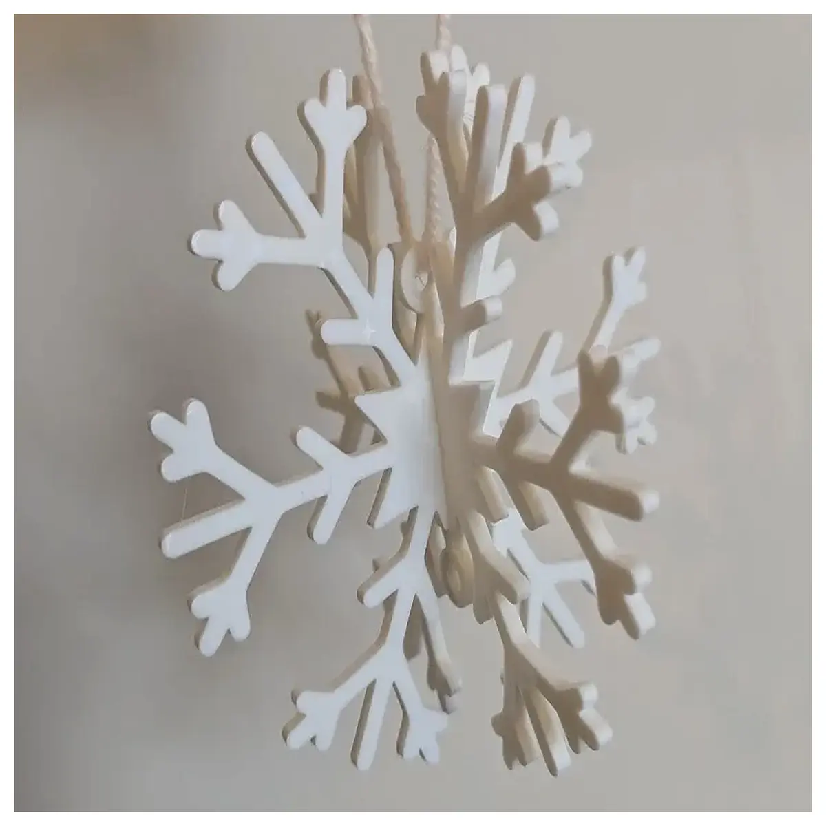 white snowflake ornaments for christmas tree hanging decorations winter holiday party supplies