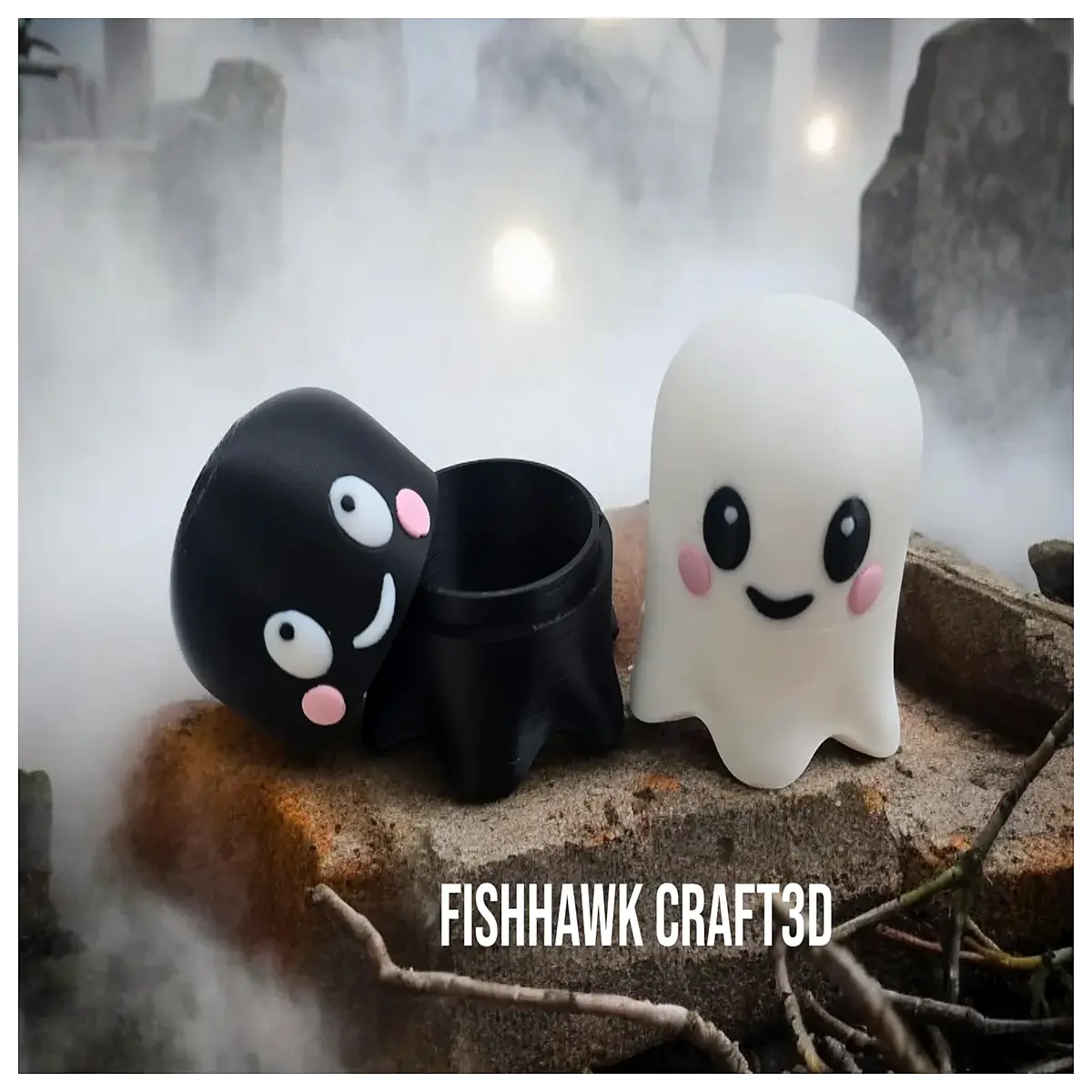 cute ghost jar for candy storage spooky smiley face container kawaii plastic treat box halloween party favor holder
