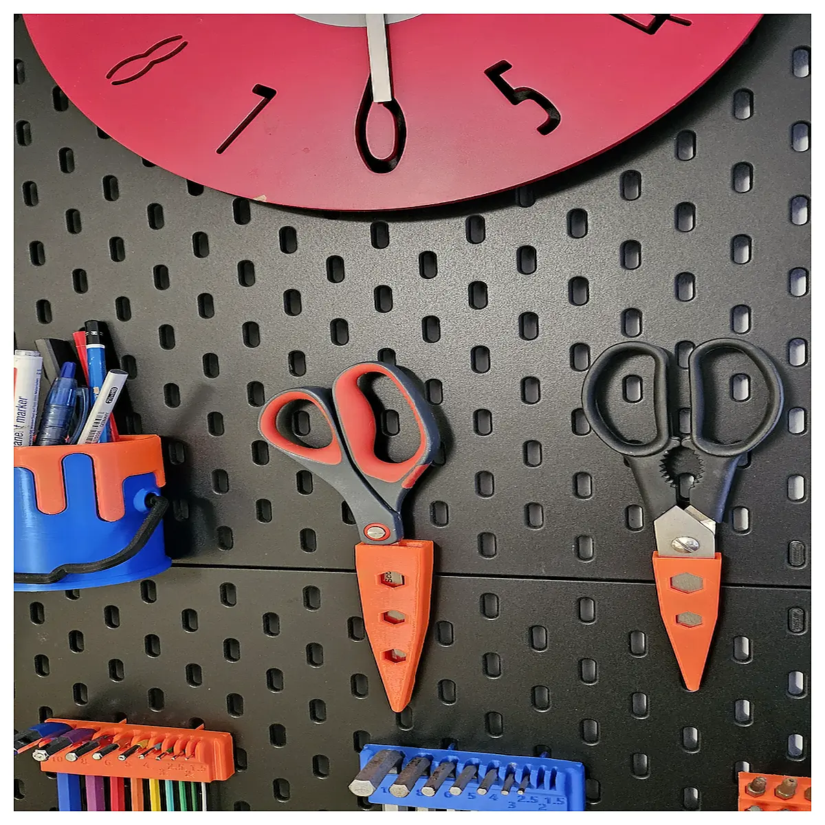 skadis pegboard scissors organizer wall mount storage rack for office supplies