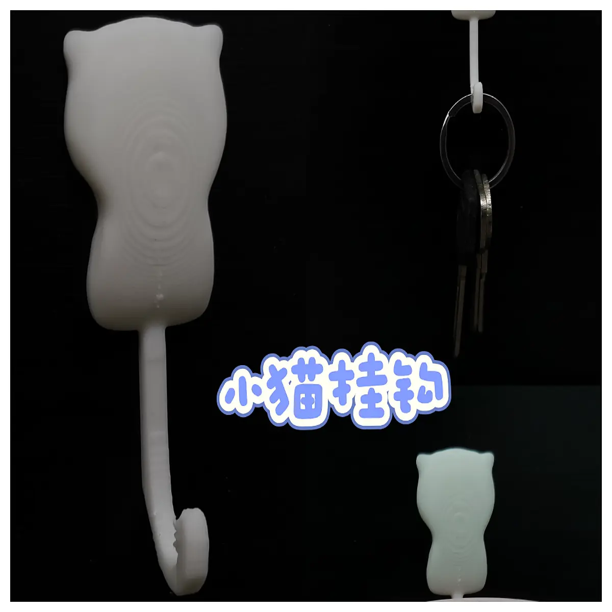 cute cat wall hooks for coats adhesive animal key holder organizer bathroom bedroom door hanging rack