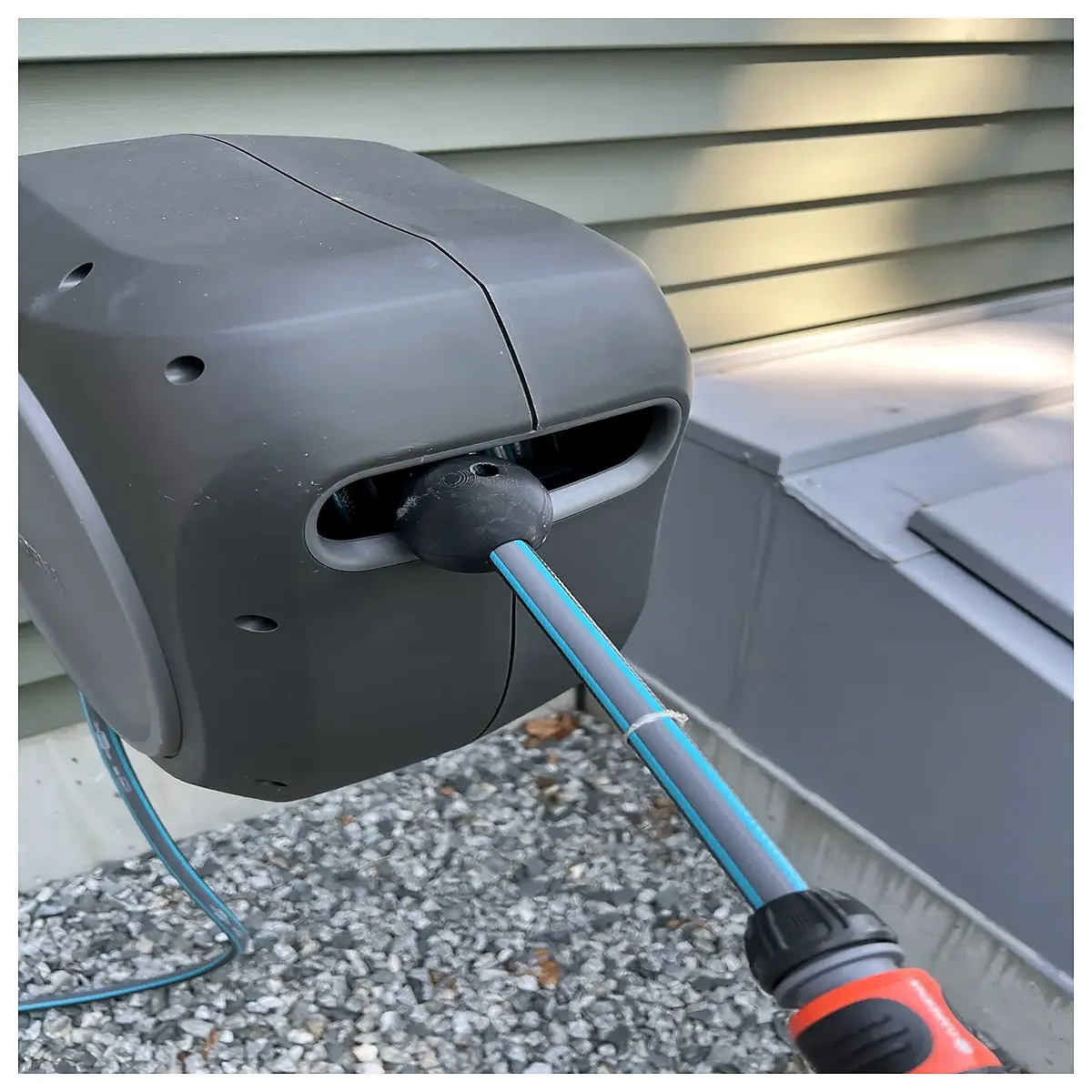 gardena hose reel stopper plug for wall mount storage anti