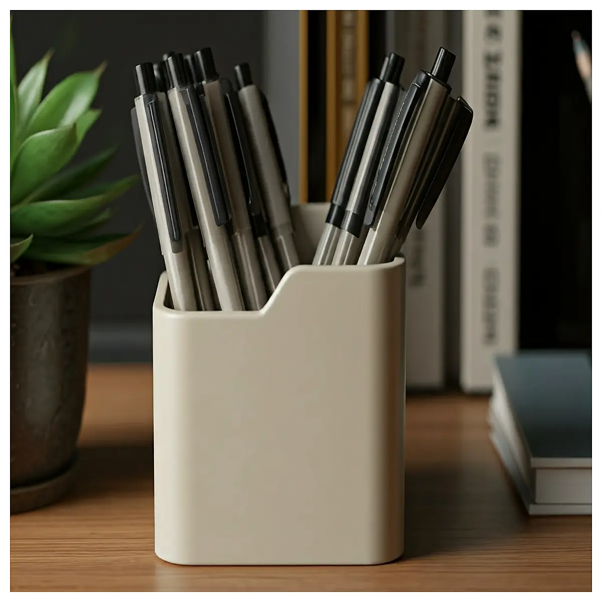 large capacity desktop pen holder organizer for office supplies multi slot pencil cup box storage
