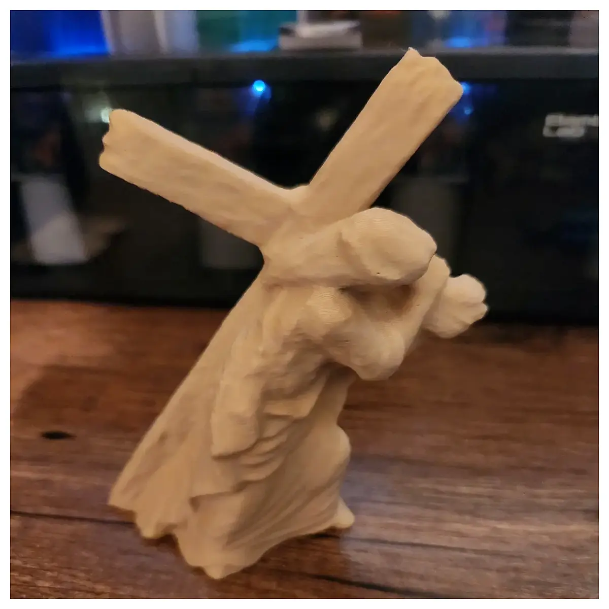 jesus carrying cross religious wall art christian home decor catholic faith gift