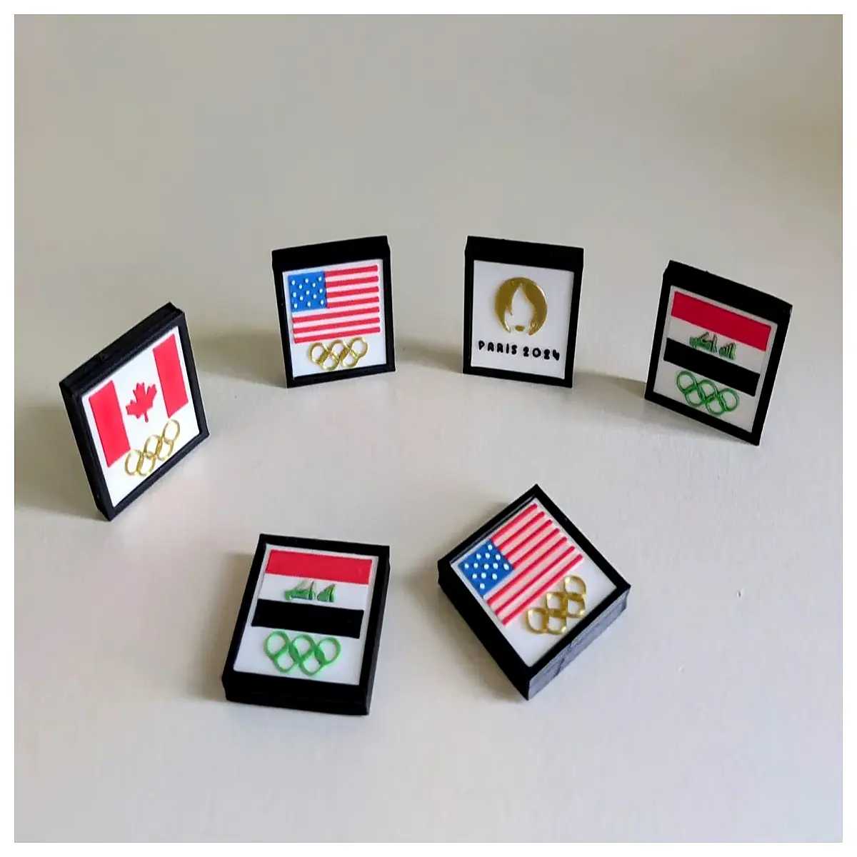 paris olympics 2024 fridge magnets souvenir tower commemorative friends