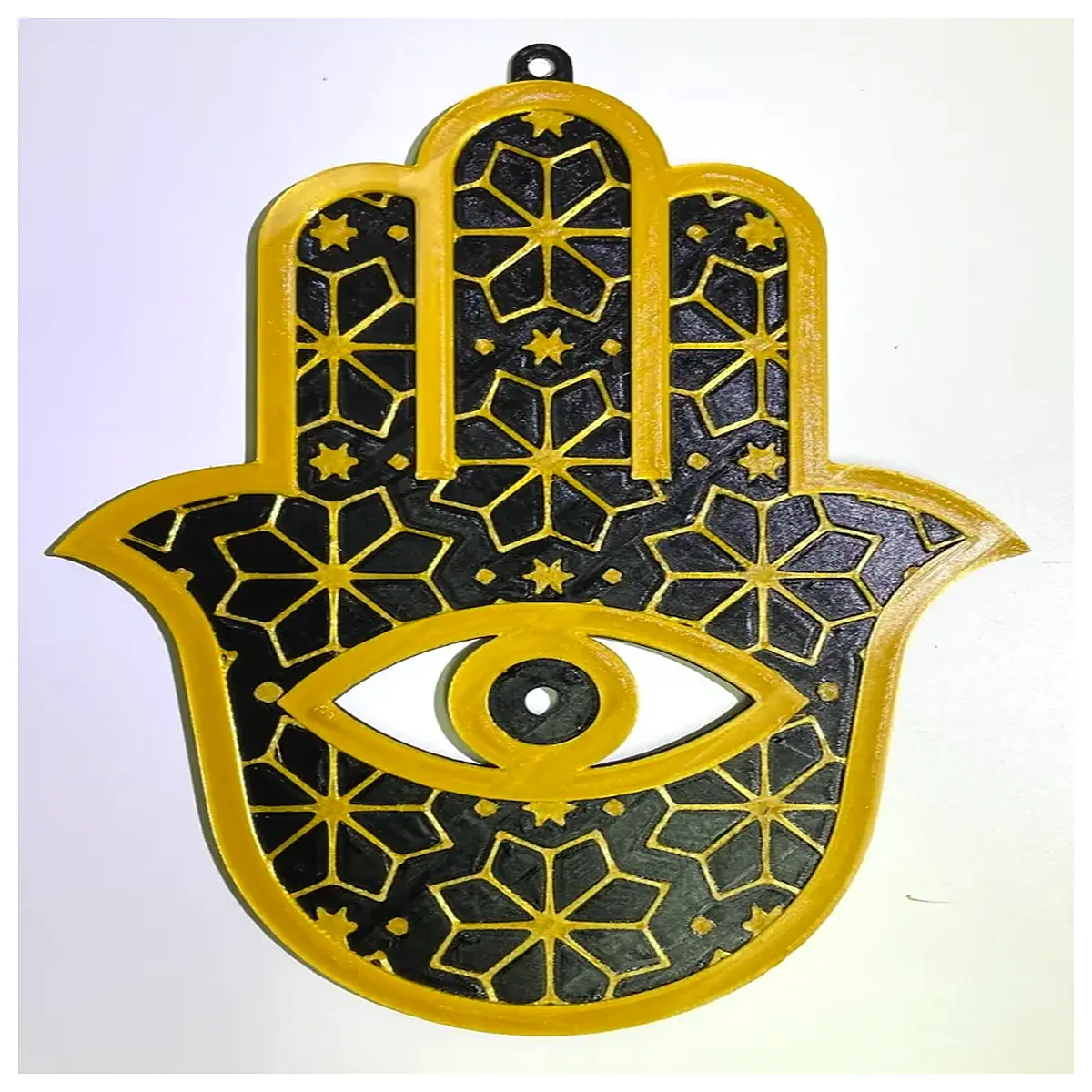 two tone hamsa hand necklace silver gold protection charm jewelry women men spiritual healing