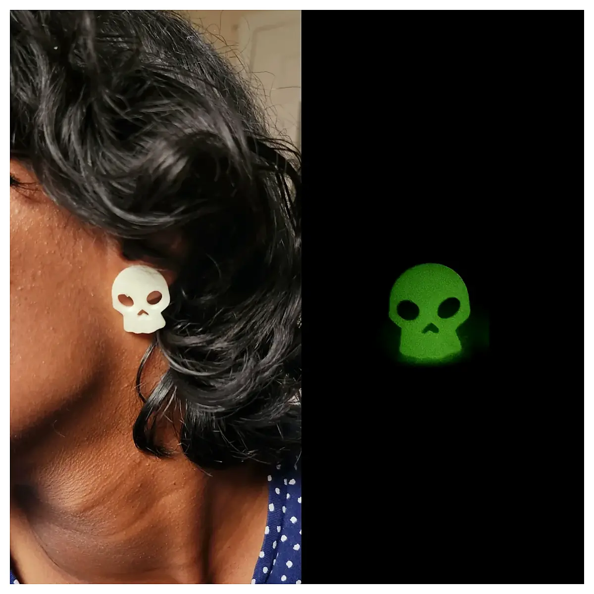 glow in the dark earrings for halloween party costume accessories spooky night jewelry