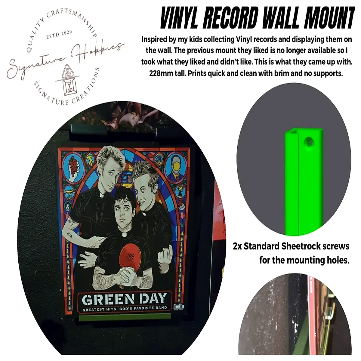 vinyl record wall mount holder shelf organizer for lps turntable accessories storage rack
