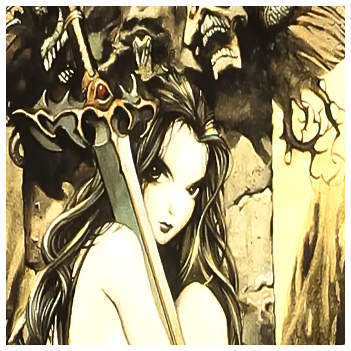 anime portrait of red and white demon king wall art canvas print for bedroom gaming room decor