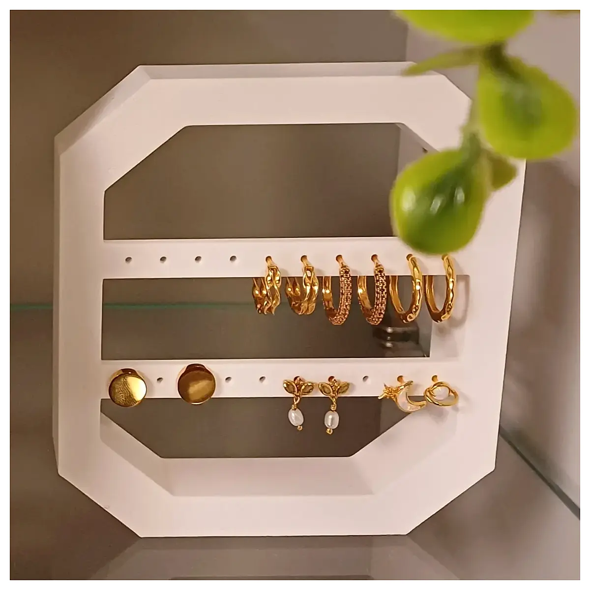 elegant small earring holder for travel jewelry organizer box with velvet lining