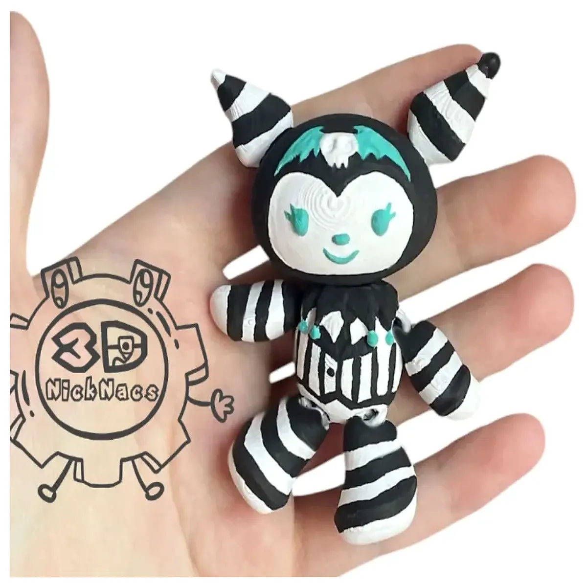 kuro mii beetle juice lily cute articulated stress relief toy fidget figure collectible