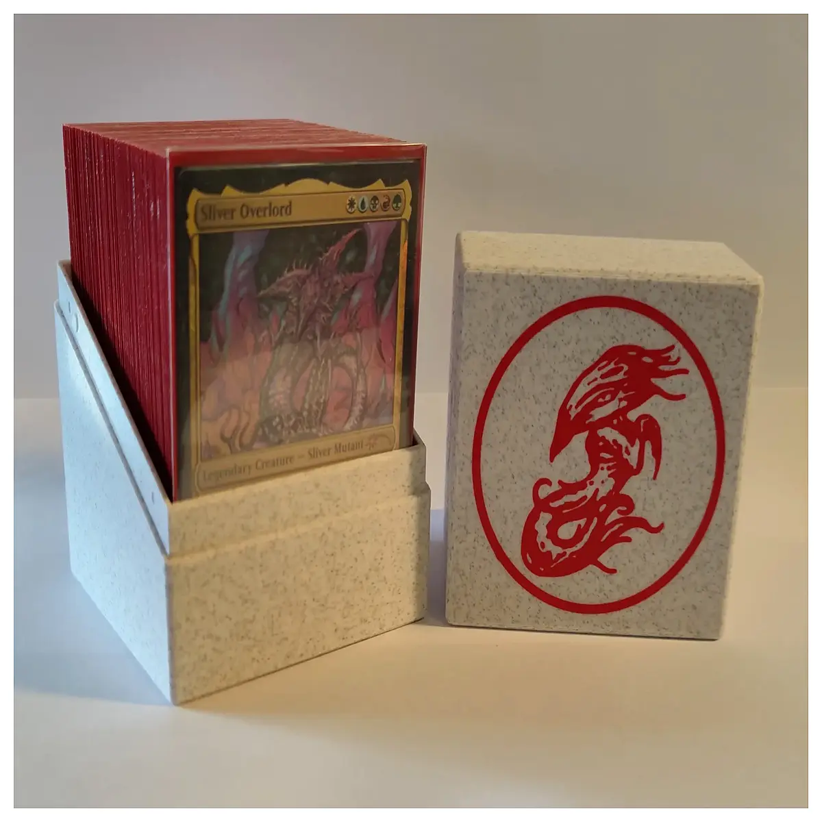 the gathering commander sliver tribal deck box remasuri mtg storage organizer