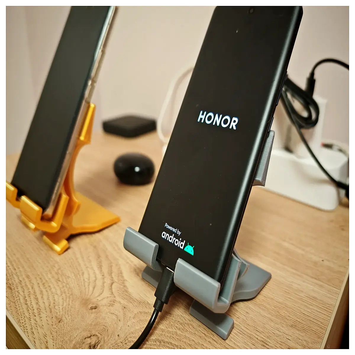 adjustable cell phone for desk universal smartphone holder for nightstand non slip mobile phone dock for reading and charging