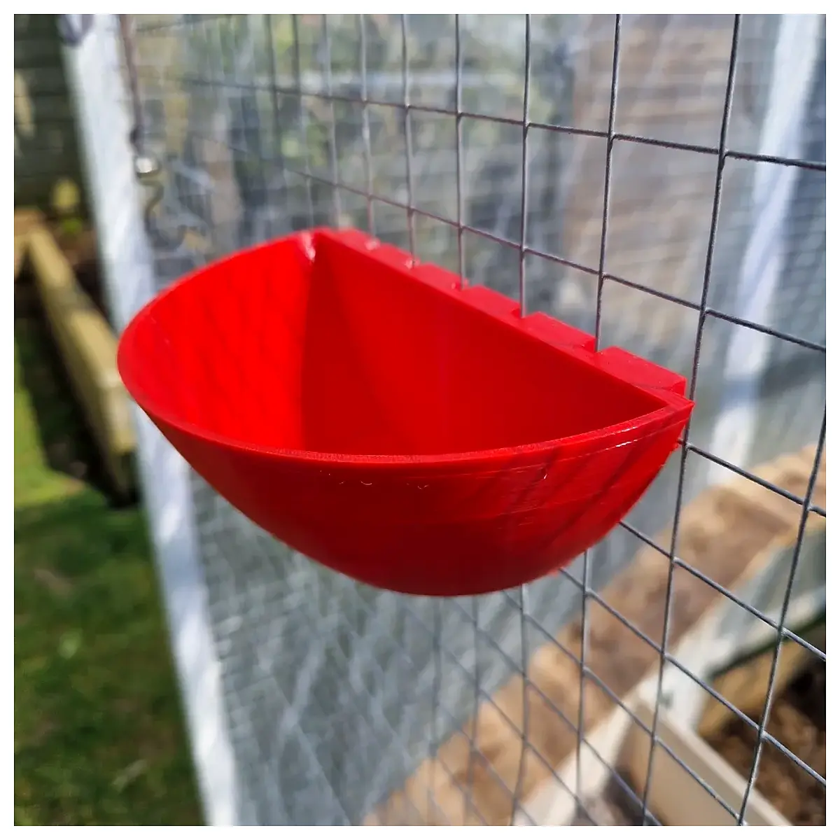duty hanging bird feeder with 19mm and 25mm mesh grid for mixed seeds weather outdoor poultry food dispenser