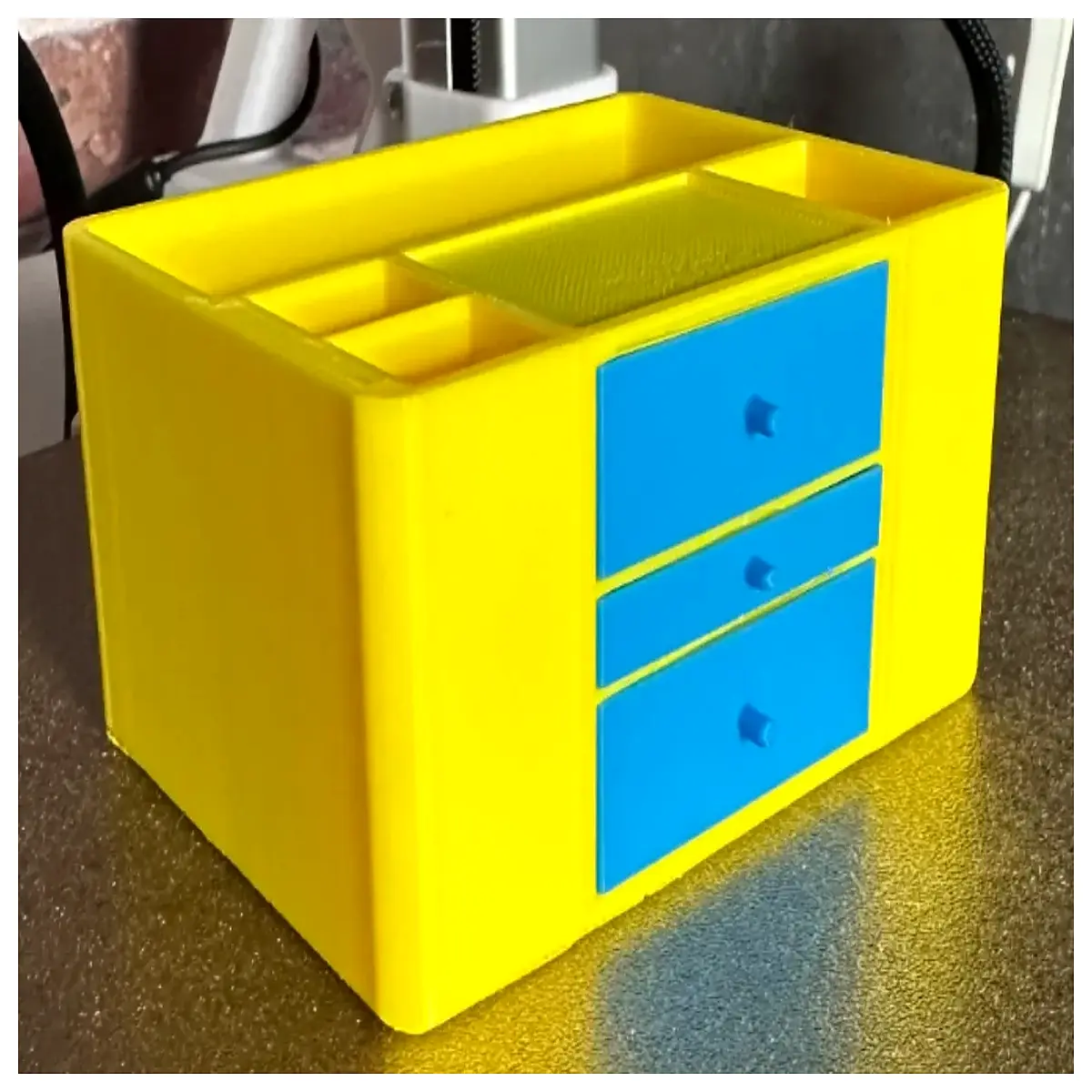 3 drawer desktop organizer box for office supplies pens and stationery storage