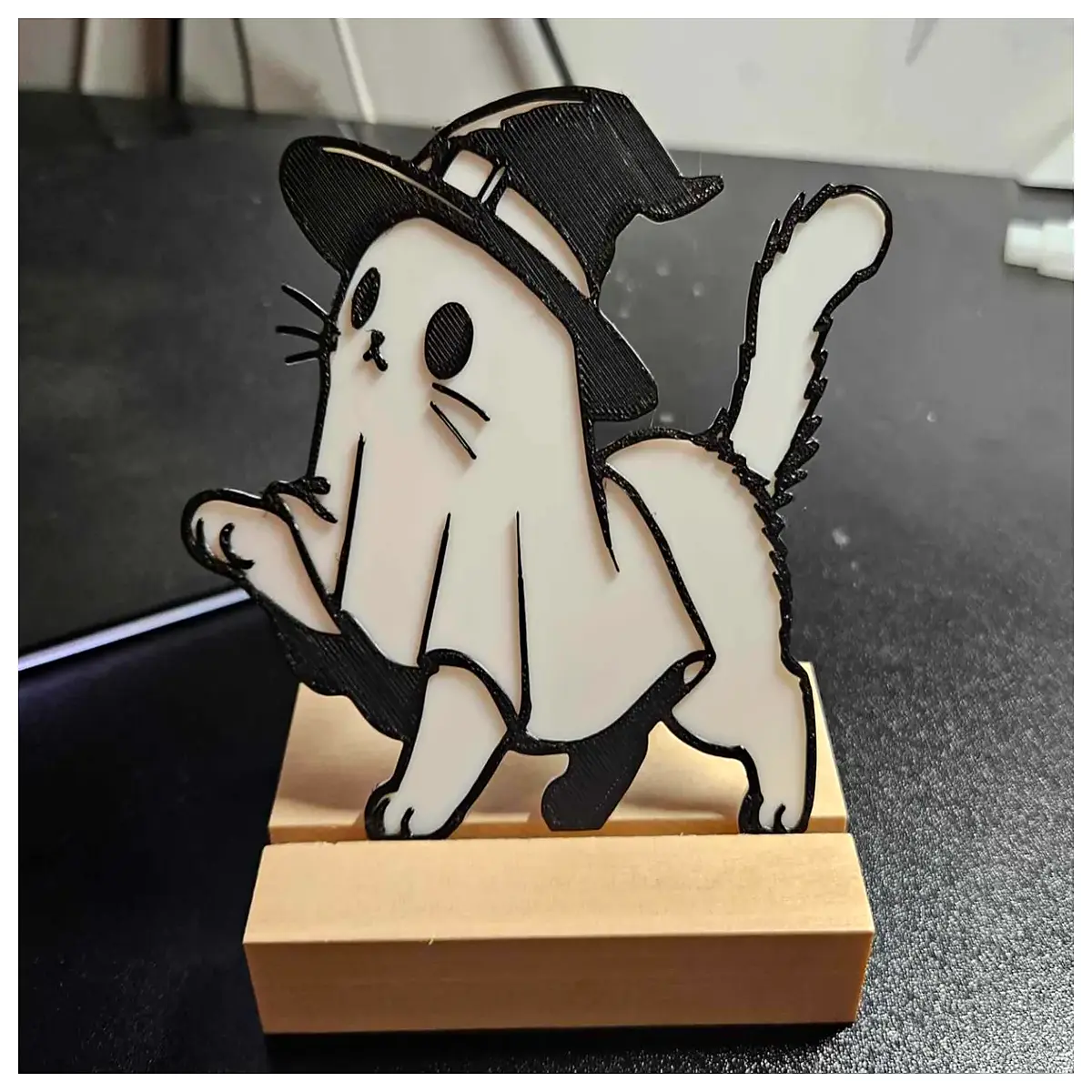 cute ghost kitten plushie halloween decoration spooky cat toy for kids