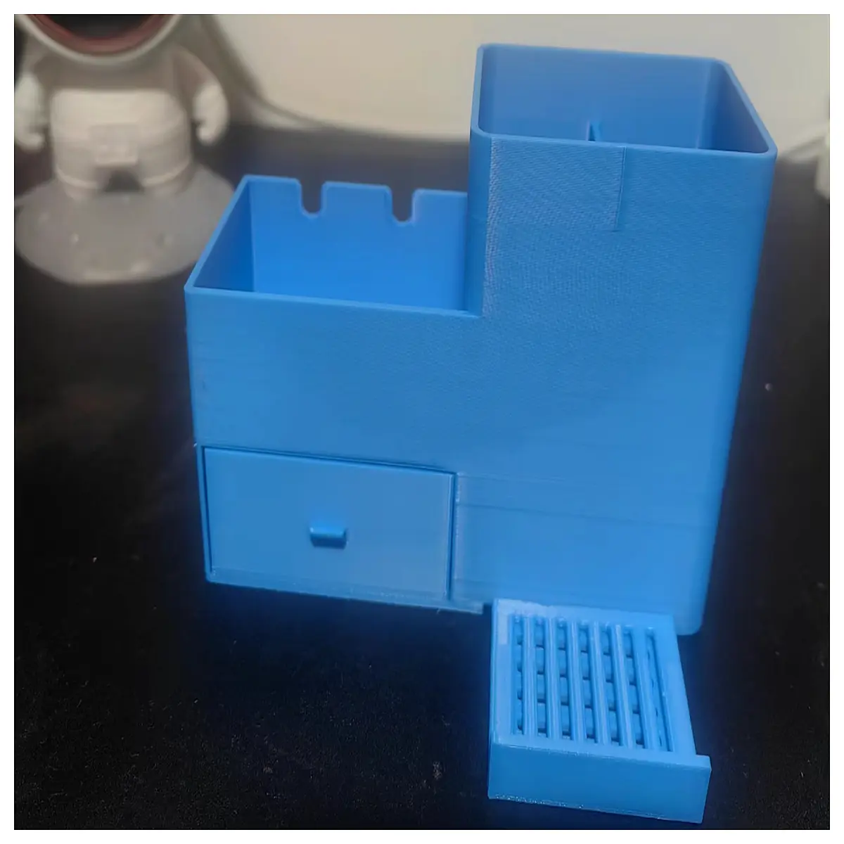 desk organizer with adjustable phone holder for writing pen cup desktop storage