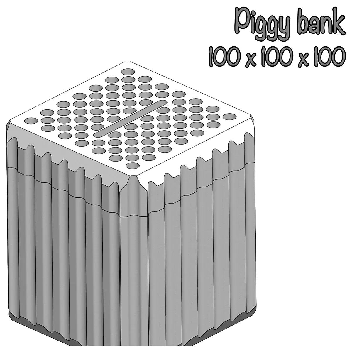 10cm cube piggy bank large capacity coin storage box for kids savings challenge gift