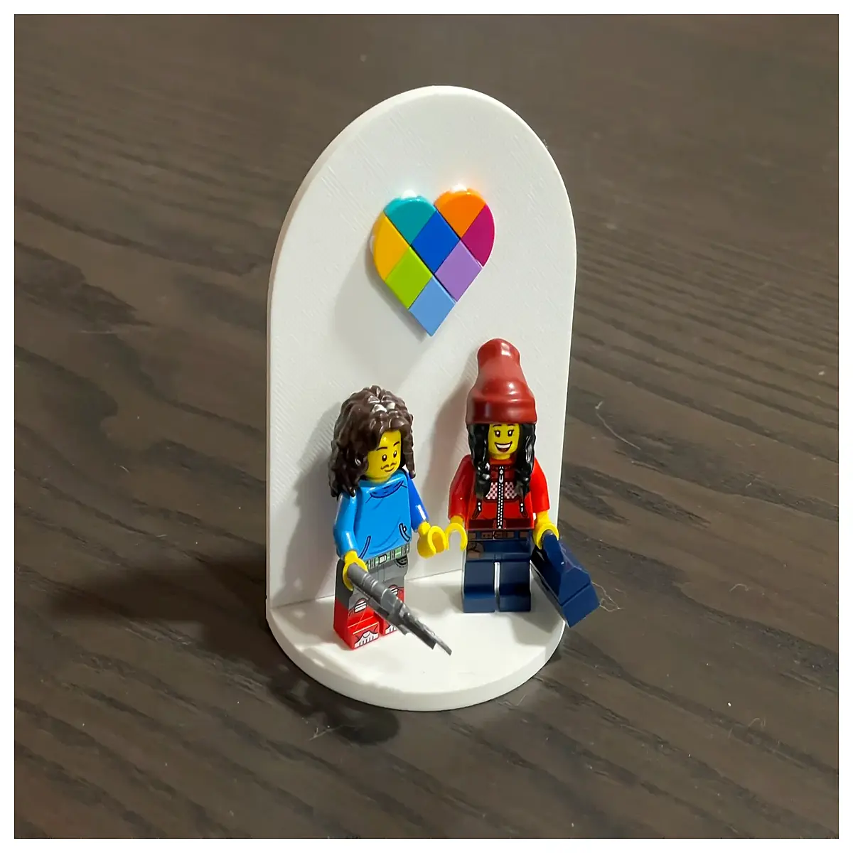 cute mini brick figure for couples romantic desk decor gift adorable couple figurines for phone holder valentine s day present for him and her