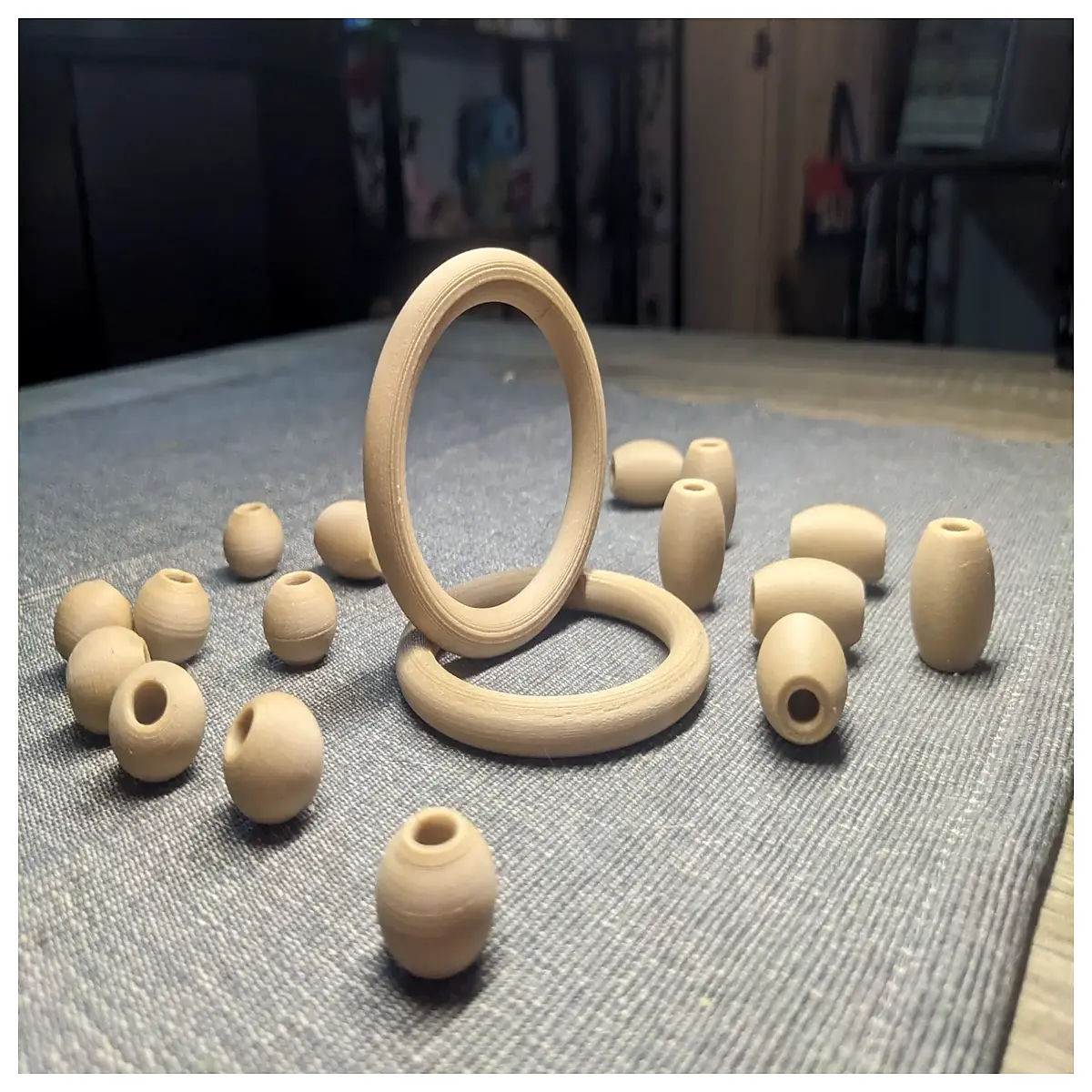 macrame beads for jewelry making wooden knot rings boho style handmade beaded ring accessories craft supplies