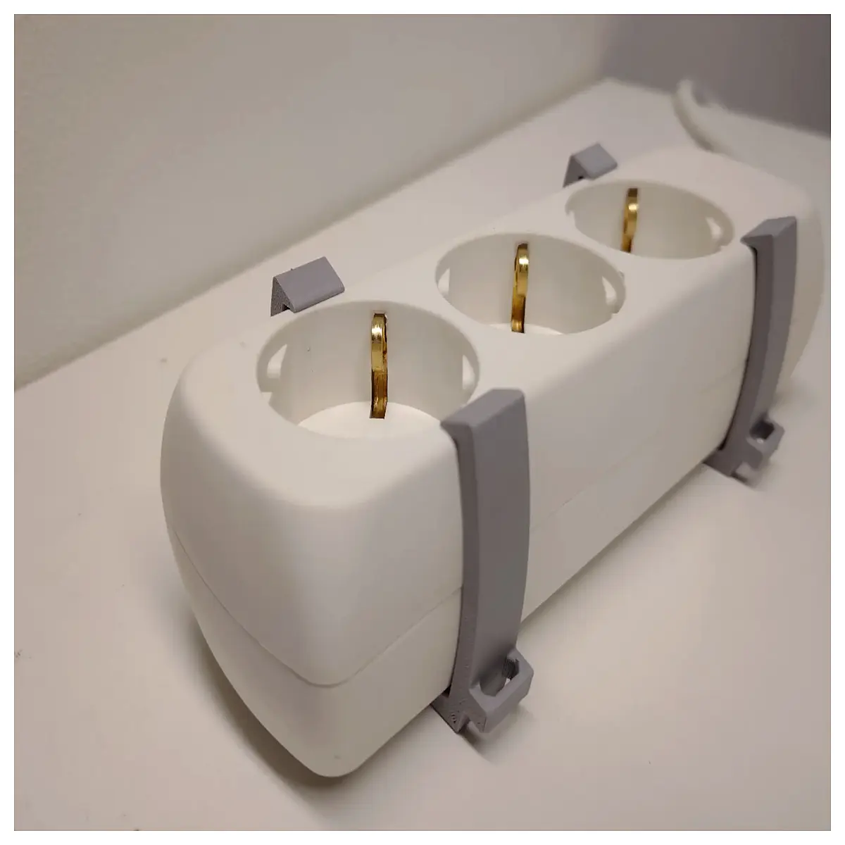 duty power strip holder wall mount cable organizer for cords and adapters home office desk management system