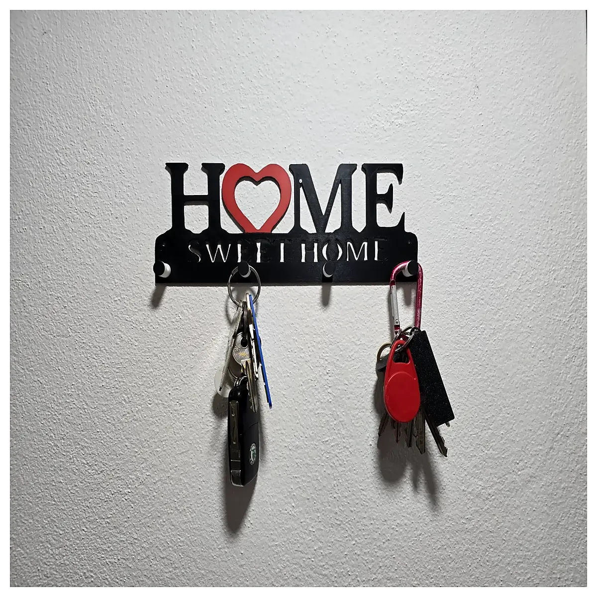 home sweet home key holder wall mount hook decorative entryway organizer for keys and mail