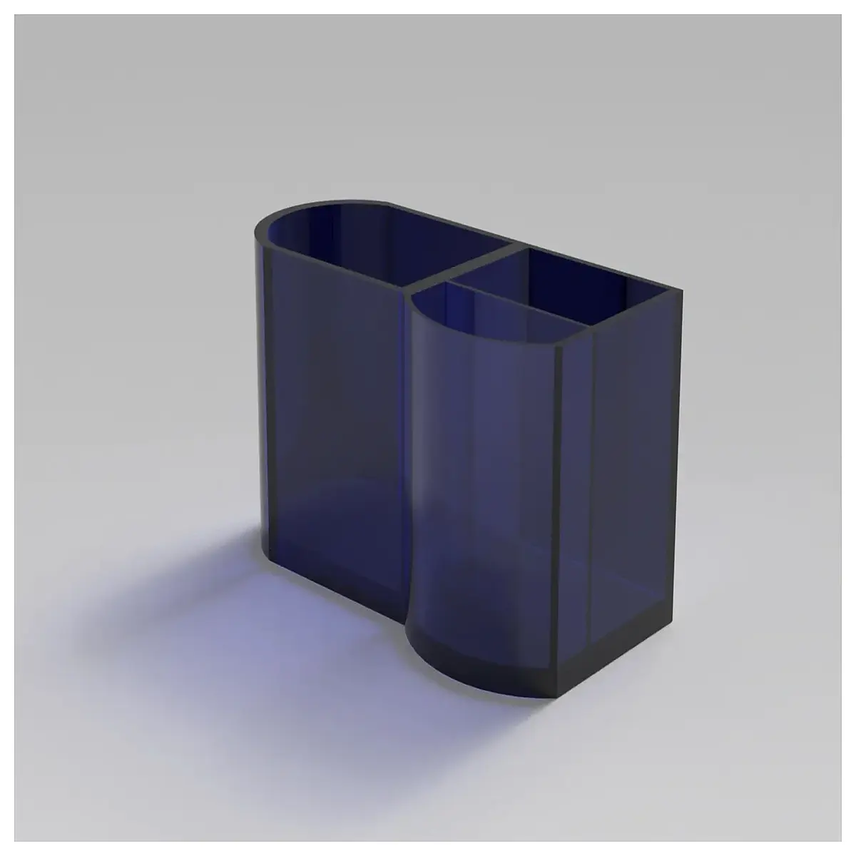 clear acrylic pencil holder desk organizer with compartments for stationery supplies