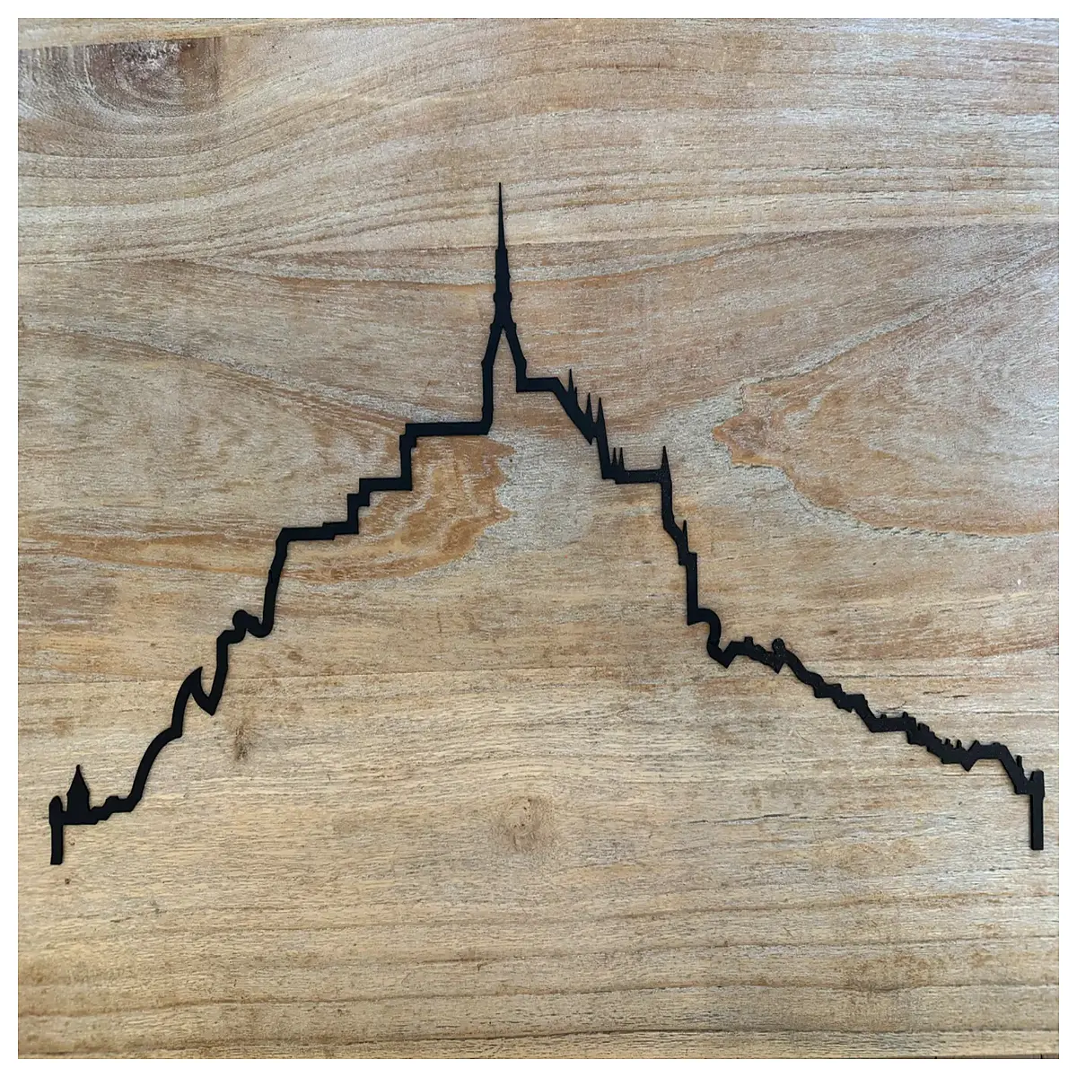 mont saint michel skyline silhouette art print france landmark poster for living room wall decor