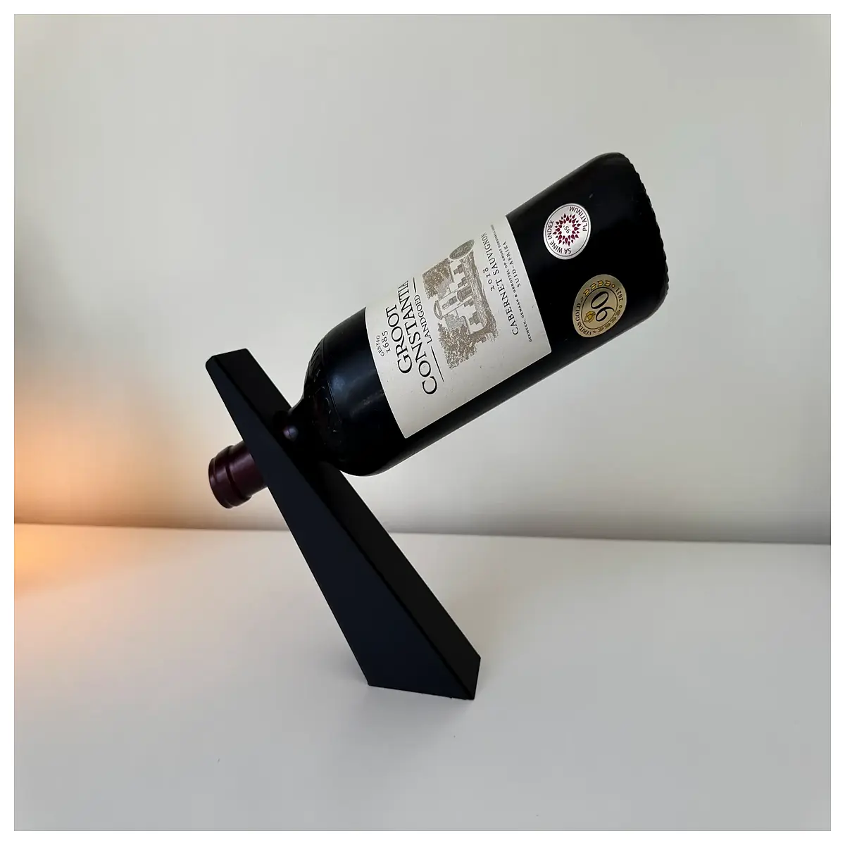 balance bottle holder for wine glass bar counter kitchen countertop organizer anti tip stable rack