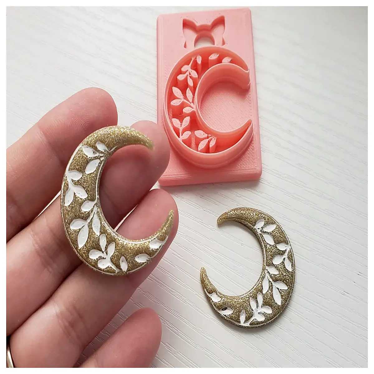 resin jewelry making molds with embossed floral pattern polymer clay earring stamping tools for handmade craft diy