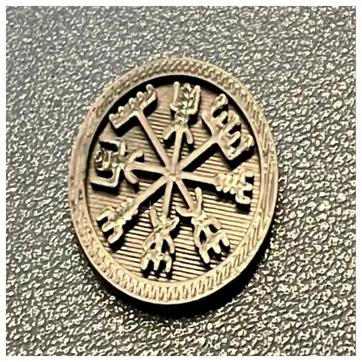 vintage brass vegvisir charm pendant for beaded bracelet making nordic rune symbol jewelry finding diy craft supply gift