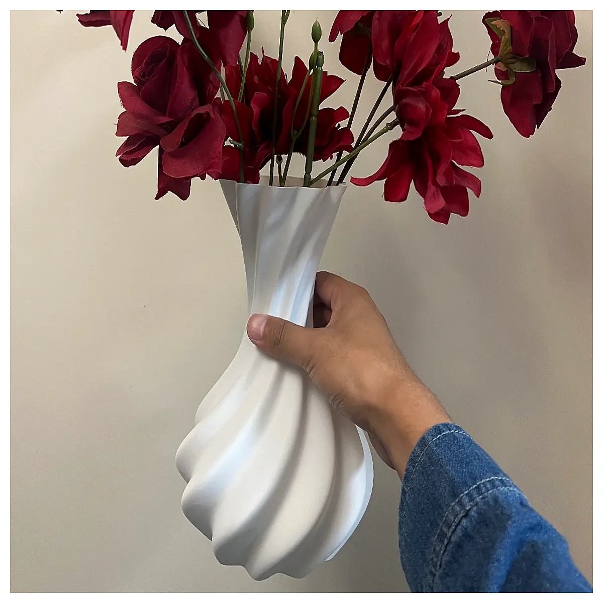 modern ceramic vase for living room center table tall glass flower holder home decor accent piece