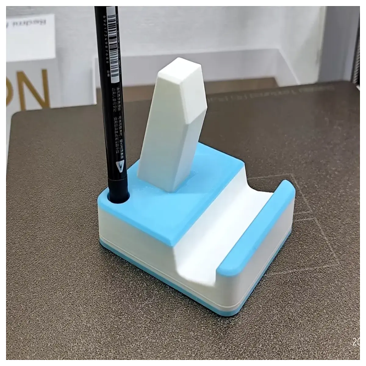 desk organizer with phone holder and pen cup office desktop accessories for study room storage