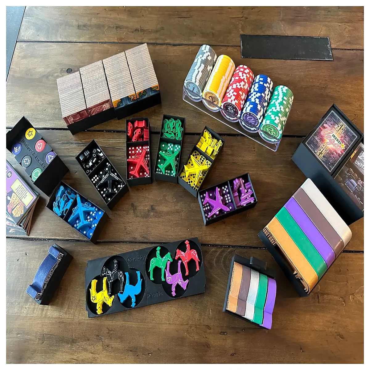 king of vegas board game complete expansion set inner box packaging replacement parts