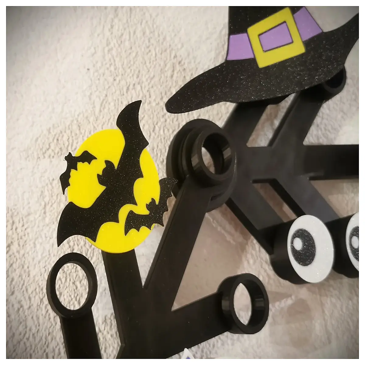building blocks halloween moon bat wall decor spooky party supplies diy assembly toy