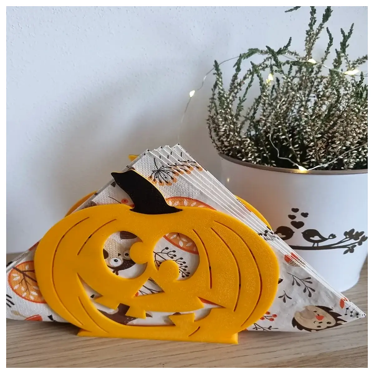 tabletop napkin holder shape autumn harvest decor for dining room holiday party centerpiece